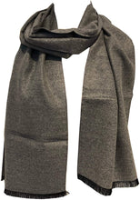 Load image into Gallery viewer, Pamper Yourself Now Light Grey Plain Colour Frayed Edge Men's Long Scarf