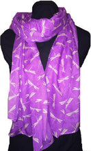 Load image into Gallery viewer, Pamper Yourself Now Purple with Beige Dragonfly Fashion Long Soft wrap/Sarong