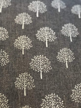 Load image into Gallery viewer, Pamper Yourself Now Dark Grey with White Mulberry Tree Design Ladies Fashion Scarves