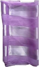 Load image into Gallery viewer, Plain Lilac Faux Chiffon and Satin Style Striped Scarf Thin Pretty Scarf Great for Any Outfit Lovely Gift