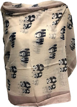 Load image into Gallery viewer, Panda ladies long scarf/wrap. Great for presents/gifts