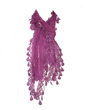 Load image into Gallery viewer, Pamper yourself Deep Pink Leaf Lace Scarf