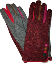 Load image into Gallery viewer, G1918 Speckled pattern super soft ladies stylish gloves with different coloured splashes of colour between fingers.