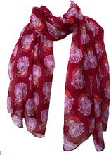Load image into Gallery viewer, Red big santa christmas long scarf
