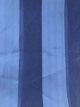 Load image into Gallery viewer, Plain Royal Blue Faux Chiffon and Satin Style Striped Scarf