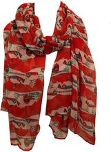 Load image into Gallery viewer, Pamper Yourself Now Red Snow Scene/Christmas Scenery Christmas Ladies Scarf