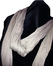 Load image into Gallery viewer, Brown Jeweled Scarf with Crystal pendents on Each end. Lovely for Evening wear