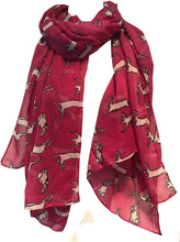 Load image into Gallery viewer, Pamper Yourself Now Bright Pink with Leaping Hare Design Scarf/wrap