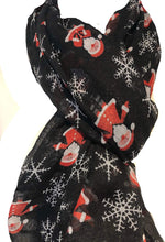 Load image into Gallery viewer, Black father Christmas ladies scarf great present/gift.