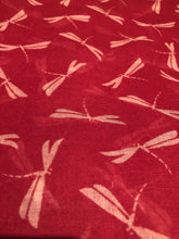 Load image into Gallery viewer, Pamper Yourself Now Ladies Scarf red with Beige Dragonfly Fashion Long Soft wrap/Sarong