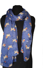 Load image into Gallery viewer, Pamper Yourself Now Blue Rudolph Reindeer Christmas Long Scarf