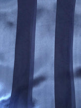Load image into Gallery viewer, Plain Royal Blue Faux Chiffon and Satin Style Striped Scarf