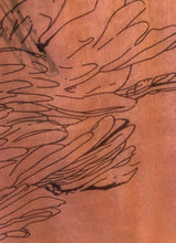 Load image into Gallery viewer, Peach with Brown Eagle and Skull Design Scarf/wrap.