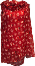 Load image into Gallery viewer, Pamper Yourself Now Red Father Christmas Ladies Scarf