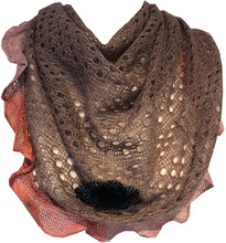 Load image into Gallery viewer, Pamper Yourself Now Deep Pink with Pink Trim and Black Flower Triangle Scarf