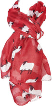 Load image into Gallery viewer, Pamper Yourself Now Red Sheep Design Long Scarf, Great for Presents/Gifts for Sheep Lovers.
