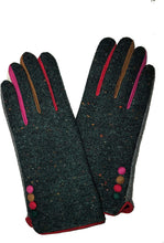 Load image into Gallery viewer, G1918 Speckled pattern super soft ladies stylish gloves with different coloured splashes of colour between fingers.