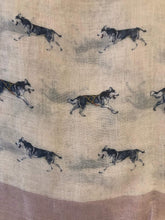 Load image into Gallery viewer, Ladies Husky dog long scarf with frayed edge. Great present/gift for dog lovers.