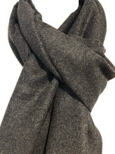 Load image into Gallery viewer, Pamper Yourself Now Charcoal Grey Plain Colour Frayed Edge Men's Long Scarf