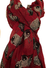 Load image into Gallery viewer, Pamper Yourself Now Red Sketched Sheep Design Long Scarf