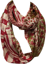 Load image into Gallery viewer, Pamper Yourself Now Red Animal Print Shiny Snood