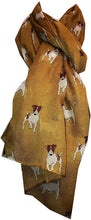 Load image into Gallery viewer, Pamper Yourself Now Dark Mustard Jack Russell Dog Scarf/wrap