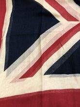 Load image into Gallery viewer, White with red and Blue Union Jack Design Big Scarf Great for Any Outfit Lovely Gift