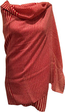 Load image into Gallery viewer, Pamper Yourself Now Red with White Stripes Long Soft Scarf