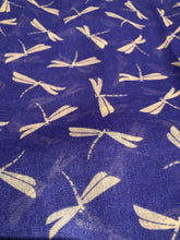 Load image into Gallery viewer, Pamper Yourself Now Royal Blue with Beige Dragonfly Fashion Long Soft wrap/Sarong