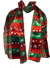 Load image into Gallery viewer, Red and green snowflake