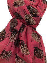 Load image into Gallery viewer, Pamper Yourself Now Pink Sketched Sheep Design Long Scarf