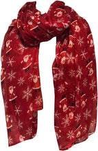 Load image into Gallery viewer, Pamper Yourself Now Red Father Christmas Ladies Scarf