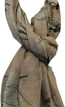 Load image into Gallery viewer, Pamper Yourself Now Beige with Coloured Big Dragonfly Design Scarf Lovely Soft Scarf Fantastic Gift