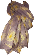 Load image into Gallery viewer, Pamper Yourself Now Lilac Daisy Scarf Lovely Soft Scarf