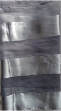Load image into Gallery viewer, Plain Light Grey Faux Chiffon and Satin Style Striped Scarf Thin Pretty Scarf Great for Any Outfit