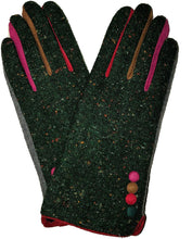 Load image into Gallery viewer, G1918 Speckled pattern super soft ladies stylish gloves with different coloured splashes of colour between fingers.
