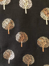 Load image into Gallery viewer, Pamper Yourself Now Black with Gold Foiled Mulberry Tree Design Ladies Scarf/wrap. Great Present for Mum, Sister, Girlfriend or Wife.