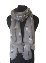 Load image into Gallery viewer, Pamper Yourself Now Grey Jack Russell Dog Scarf/wrap