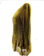 Load image into Gallery viewer, Pamper Yourself Now ltd Ladies Mustard Crochet lace Long Sleeve top. Made in Italy (AA27)