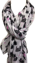 Load image into Gallery viewer, Pamper Yourself Now White west Highland Terrier Dog Design Scarf. Great Present/Gift for Dog Lovers.