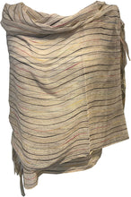 Load image into Gallery viewer, Pamper Yourself Now White Multi Coloured Striped Ladies Scarf/wrap