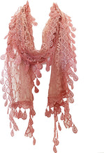 Load image into Gallery viewer, Pamper yourself Peach Leaf Lace Scarf