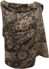 Load image into Gallery viewer, Grey Flower Design Women's Pashmina/Scarf/wrap. Lovely Present/Gift for Any Lady in Your Life.