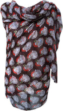 Load image into Gallery viewer, Brown big santa christmas long scarf