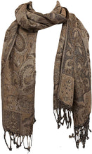 Load image into Gallery viewer, Grey Flower Design Women's Pashmina/Scarf/wrap. Lovely Present/Gift for Any Lady in Your Life.