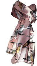 Load image into Gallery viewer, Pamper Yourself Now Pink Shiny Dog Scarf with Different Dog Breeds