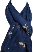Load image into Gallery viewer, Navy border collie dog scarf