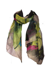 Load image into Gallery viewer, Pamper Yourself Now Beige tie dye Butterfly Long Thin Fashion Scarf