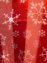 Load image into Gallery viewer, Pamper Yourself Now Red Christmas Snowflake Design Scarf, Lovely Chrismas Scarf Great for Presents.
