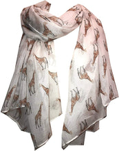 Load image into Gallery viewer, Creamy white giraffe long soft scarf